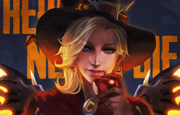 Девушка, шляпа, доктор, ведьма, медик, Overwatch, Angela Ziegler