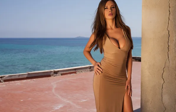 Sexy, dress, boobs, model, Kristin