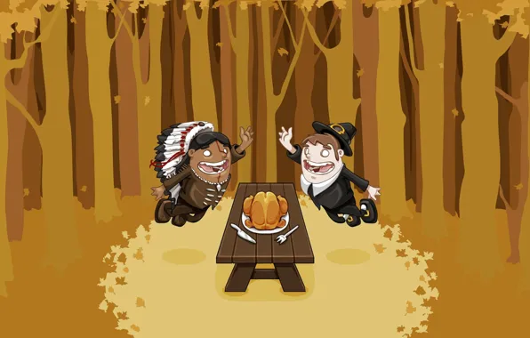 Wood, autumn, american, indian, friends, tree sheets