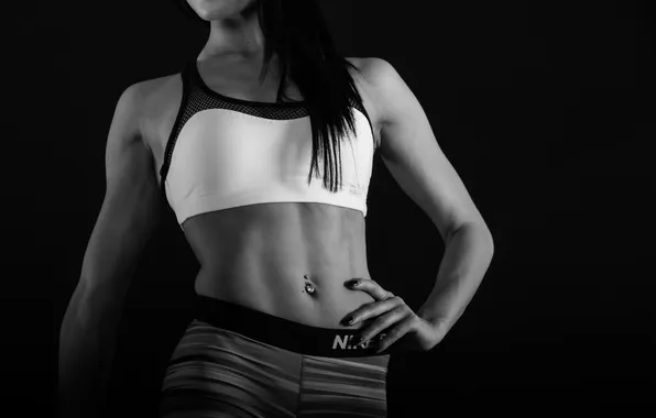 Sexy, sporty, athletic body, abs clothing