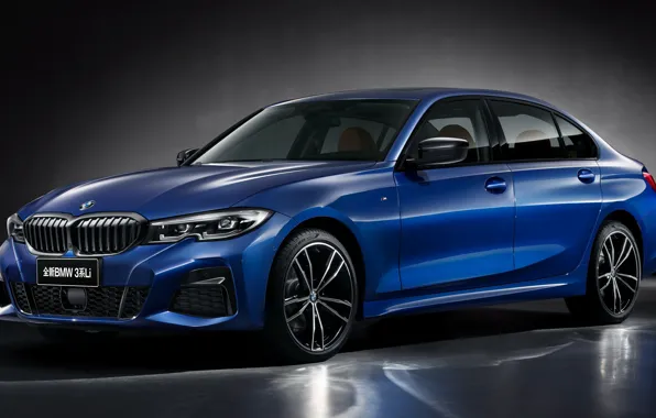 Машина, фон, BMW, седан, спереди, синяя, blue, колёса