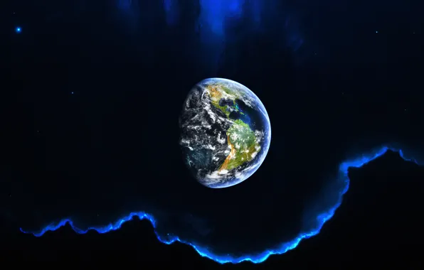 Планета, Дом, Космос, Туманность, Земля, Space, Planet, Фантастика