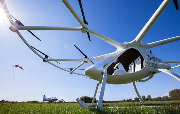 Aircraft, tecnology, drone, aerial vehicle, Volocopter, Volocopter 2X