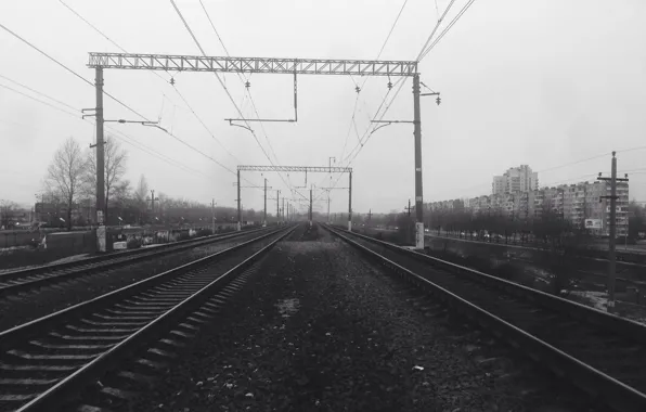 Рельсы, железная дорога, санкт-петербург