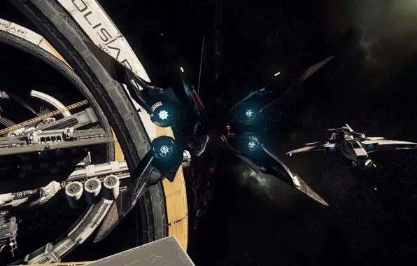 Космос, станция, звездолет, Star Citizen, Khartu-Al