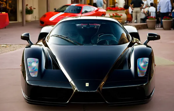 Картинка Черный, Машина, Феррари, Ferrari, Car, Автомобиль, Enzo, Black