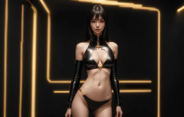 Girl, fantasy, android, art, cyberpunk, asian, fantasy art, fantasy girl