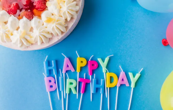 Свечи, торт, Праздник, День рождения