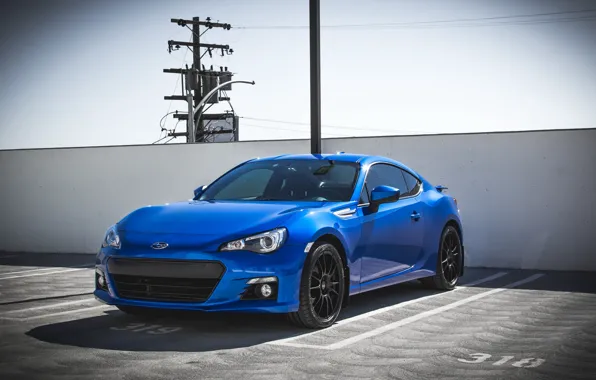 Subaru, Blue, Parking, BRZ