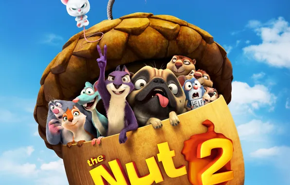 Мультфильм, собака, мышь, белка, The Nut Job, Реальная белка