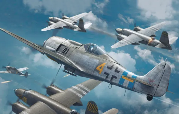 Германия, истребитель, вермахт, люфтваффе, Piotr Forkasiewicz, Focke-Wulf Fw 190A-8