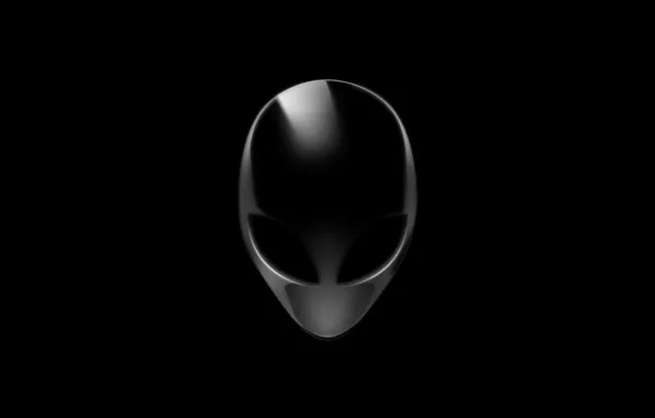 Картинка белый, черный, голова, white, black, Alien, Alienware, Head