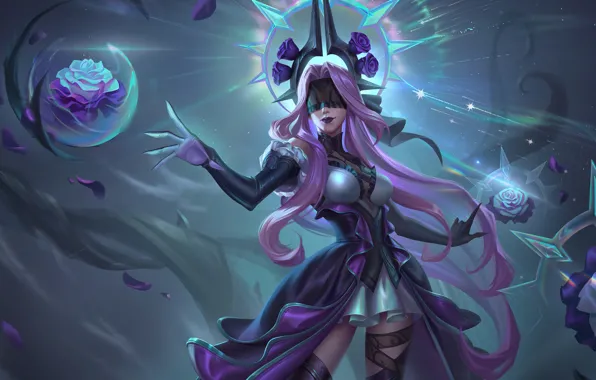 Art, League of Legends, Skin, LoL, Syndra, Withered Rose