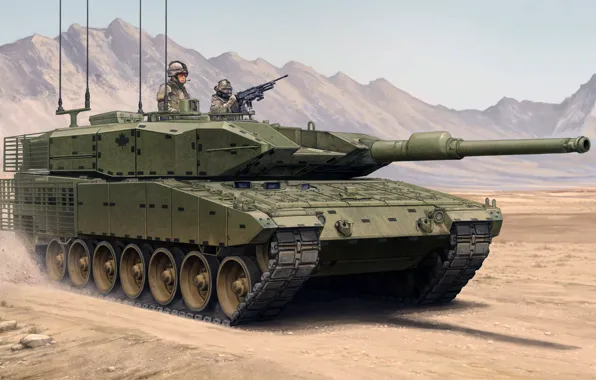 Леопард, рисунок, Канада, немецкий основной боевой танк, Leopard 2A4M CAN