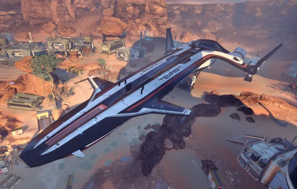 Буря, поселение, космический корабль, Tempest, Mass Effect Andromeda