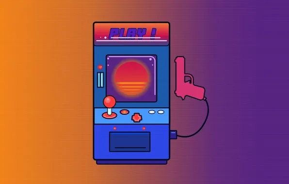 Минимализм, Музыка, Фон, Автомат, 80s, Illustration, Play, 80's