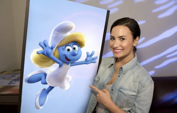 Улыбка, Актриса, Певица, singer, Деми Ловато, Demi Lovato, SMILE, The Smurfs