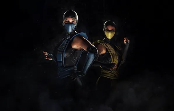 Девушки, Игра, Скорпион, Боец, Арт, Art, Смертельная Битва, Mortal Kombat