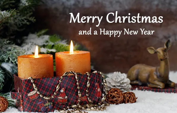 Елка, свечи, Новый Год, Рождество, merry christmas, decoration, xmas, holiday celebration