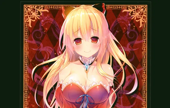 Girl, sexy, cleavage, blouse, long hair, boobs, anime, beautiful
