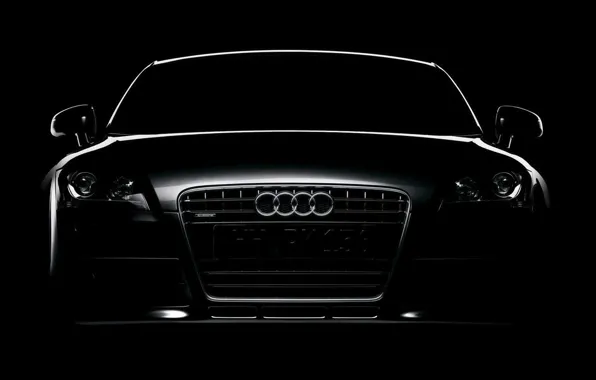 Audi, черный, контур