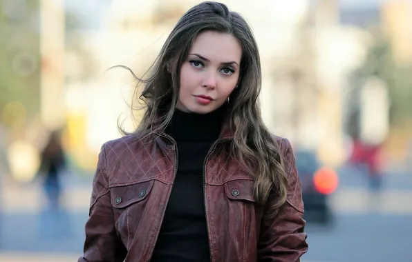 Взгляд, лицо, улица, волосы, брюнетка, Оксана Малахова