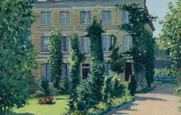 Картинка пейзаж, картина, Эдвард Редфилд, Дом Доктора Гуссона. Офранвиль. Франция