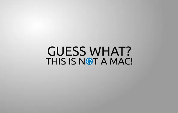 Надпись, минимализм, слова, minimalism, words, 2560x1600, lettering, guess what? this is not a mac!