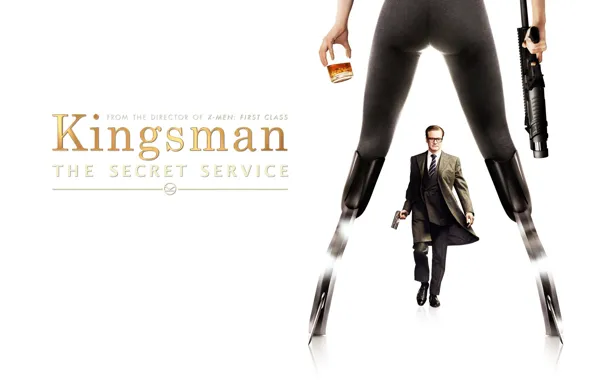 Обои Оружие, Мужчина, Триллер, Боевик, 2014, Kingsman, The Secret.