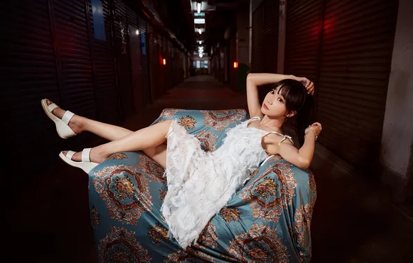 Картинка Asian, dress, pattern, women, sandals, Max Chang
