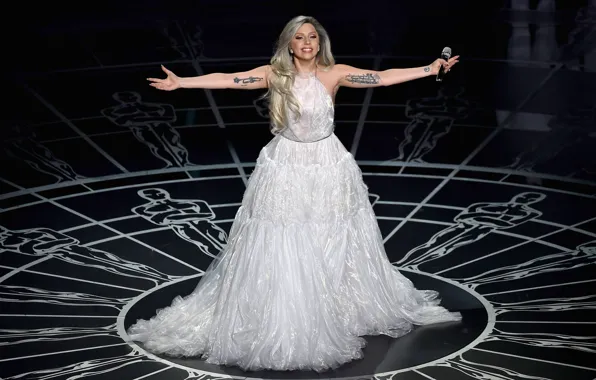 Картинка девушка, стиль, платье, актриса, певица, знаменитость, мода, Lady Gaga