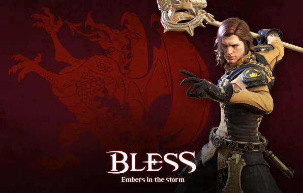 Game, brown hair, Microsoft Windows, man, dragon, MMORPG, pose, warrior