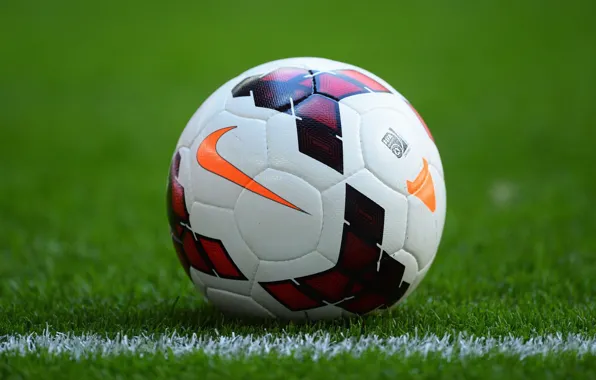 Картинка газон, мяч, фокус, футбол HD, barclays premier league