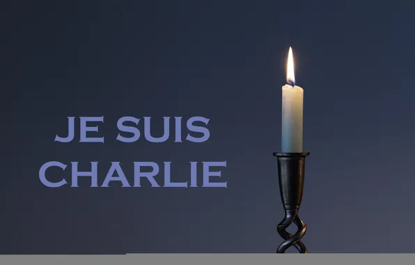 Картинка память, свеча, Je Suis Charlie