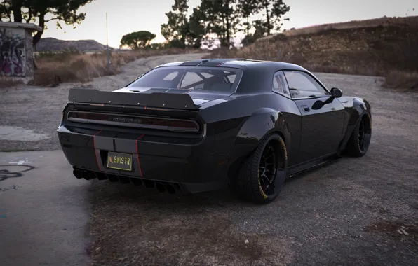Concept, Авто, Черный, Машина, Dodge, Challenger, Dodge Challenger, Рендеринг