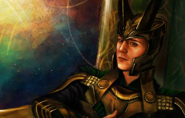 Картинка бог, шлем, Thor, Marvel Comics, Tom Hiddleston, loki