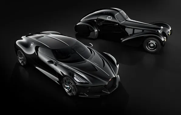 Машины, ретро, черный, Bugatti, стильный, гиперкар, La Voiture Noire