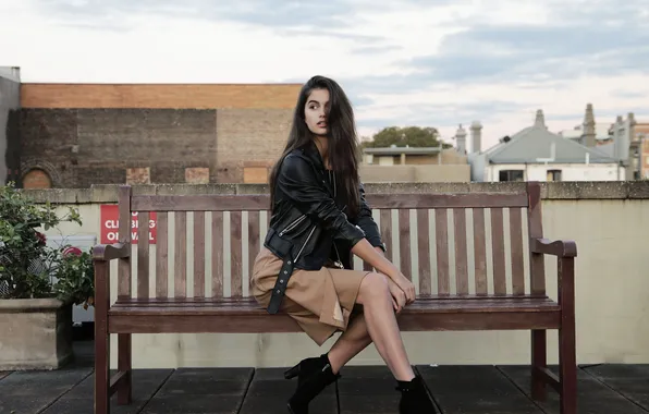 Woman, young, beautiful, model, brunette, clothes, charming