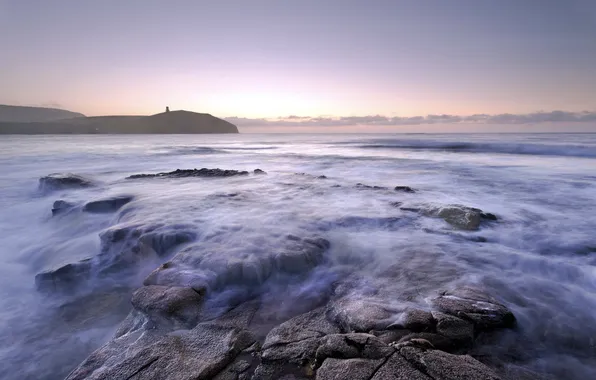 Море, пейзаж, закат