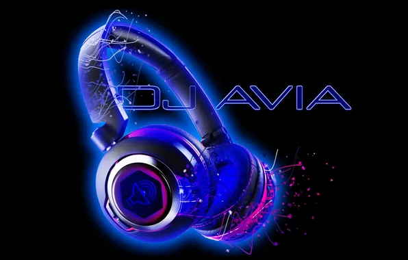 Наушники, Music, Фон На Рабочий Стол, Particle, DJ AVIA