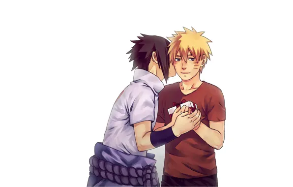 Подарок, Наруто, Naruto, Саске Учиха, Узумаки Наруто