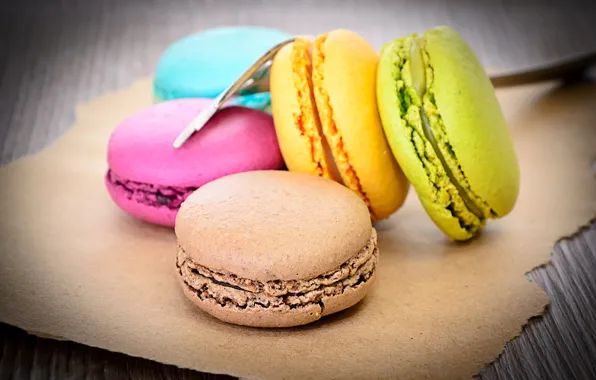 Печенье, разноцветные, sweets, cookies, macaron, макарун