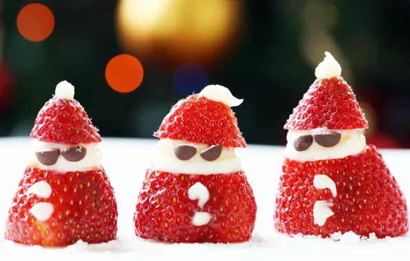 Food, Santa Snacks, strawberry santa