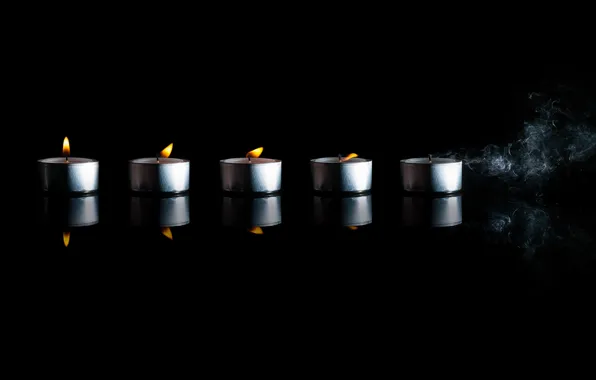 Время, огонь, дым, свеча, © Ben Torode