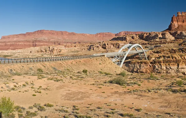 Desert, nature, brige