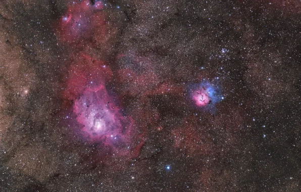 Картинка космос, туманность, M20, Мессье, NGC 6559