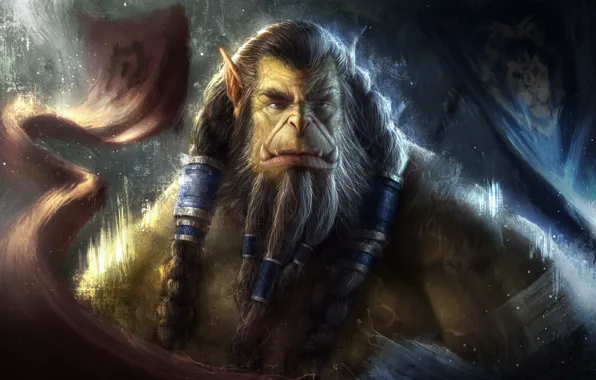 Рисунок, Игра, WOW, Blizzard, Art, Orc, Фантастика, World of WarCraft