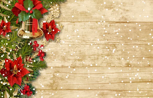 Картинка зима, снег, украшения, елка, Новый Год, Рождество