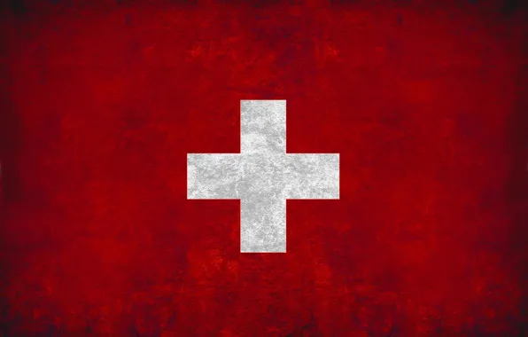 Крест, флаг, red, швейцария, cross, fon, flag, switzerland