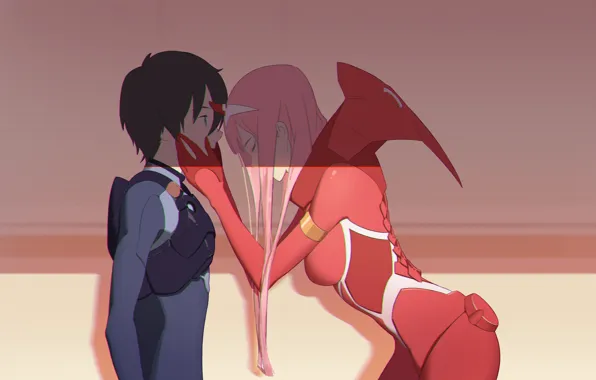 Романтика, двое, Darling In The Frankxx, Милый во франксе